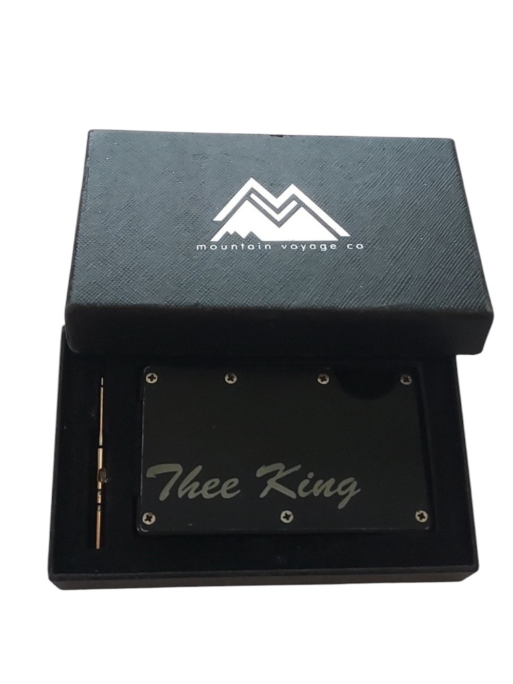 Mountain Voyage Co. Matte carbon fiber black color metal wallet